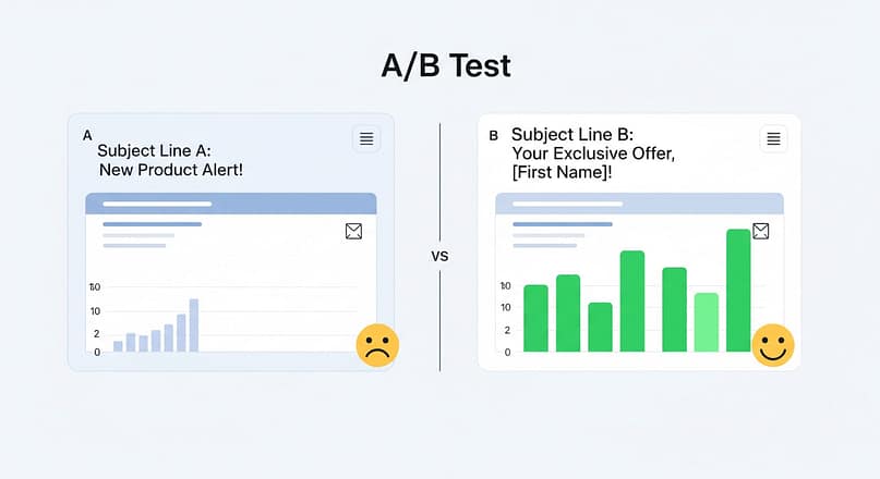 A/B testing email subject lines