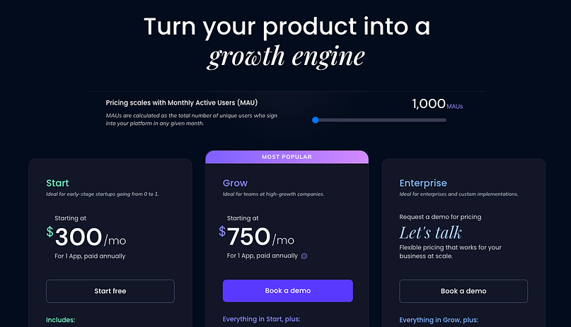 clear-pricing-page-design Clear design in a pricing page
