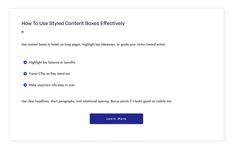 styled boxes