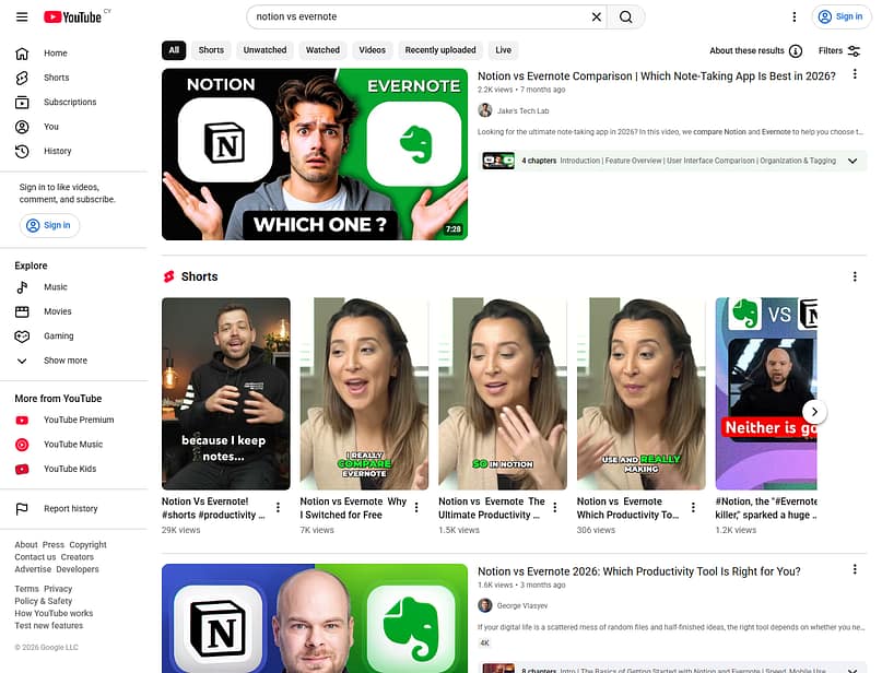 youtube-versus-search