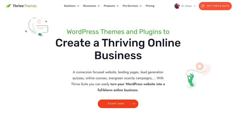 Thrive Themes Homepage