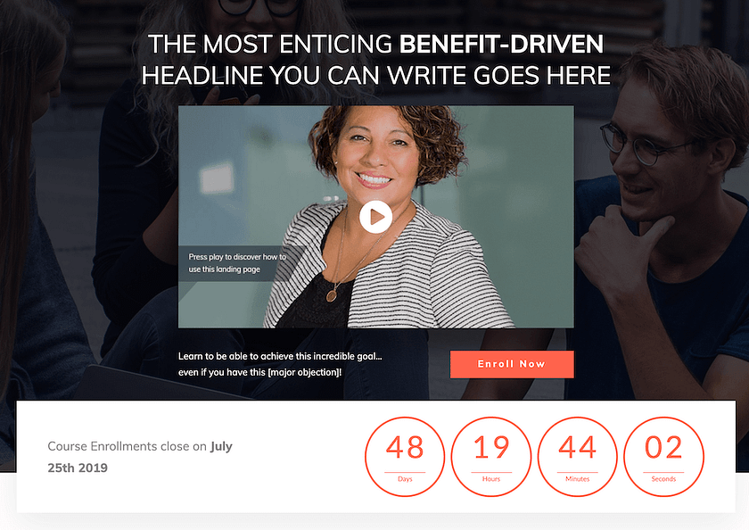 Online Course Sales Page Template