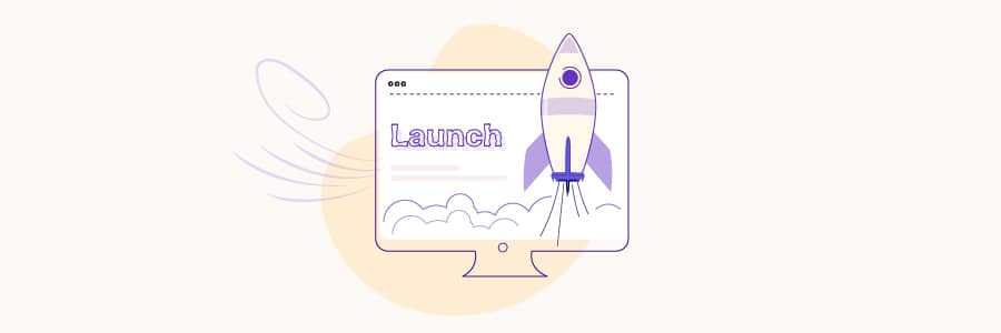 Illustration of a course being launched