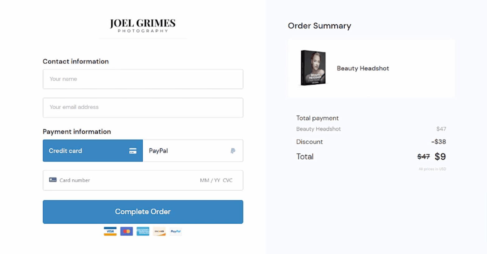 3_Check Out Page ThriveCart check-out page.