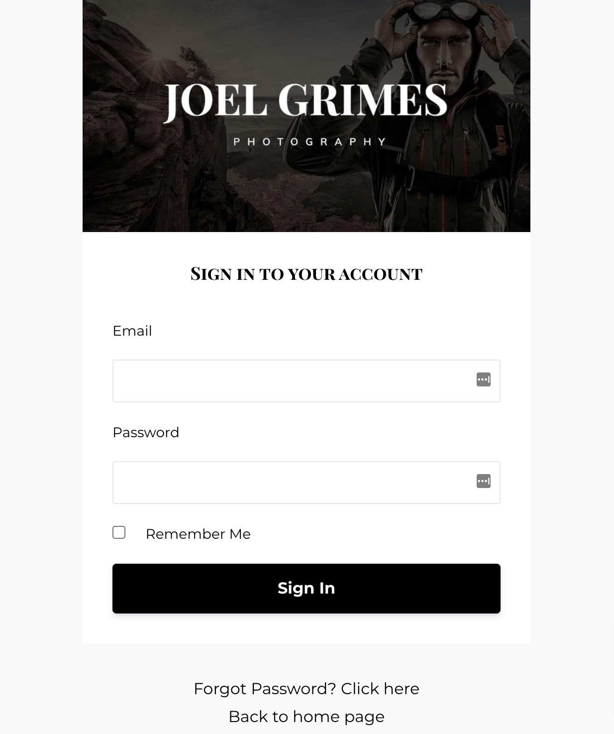 8_Login Page Classic sign up page.
