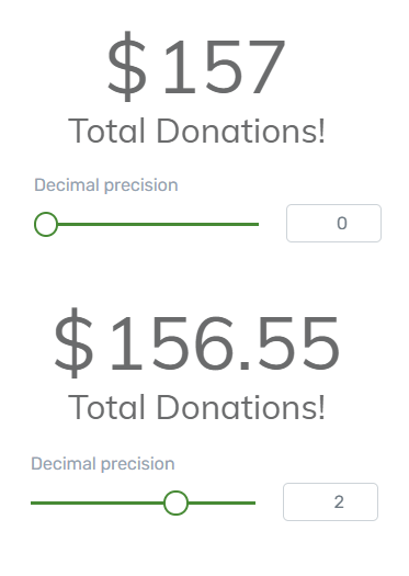 Feature Roundup - SEP 2021 - Number counter element - decimal precision Number Counter - adjusting the decimal point
