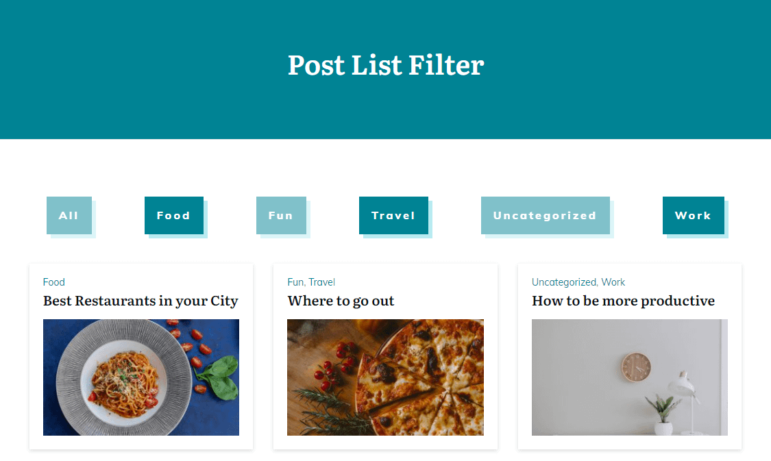 New Post List Filters