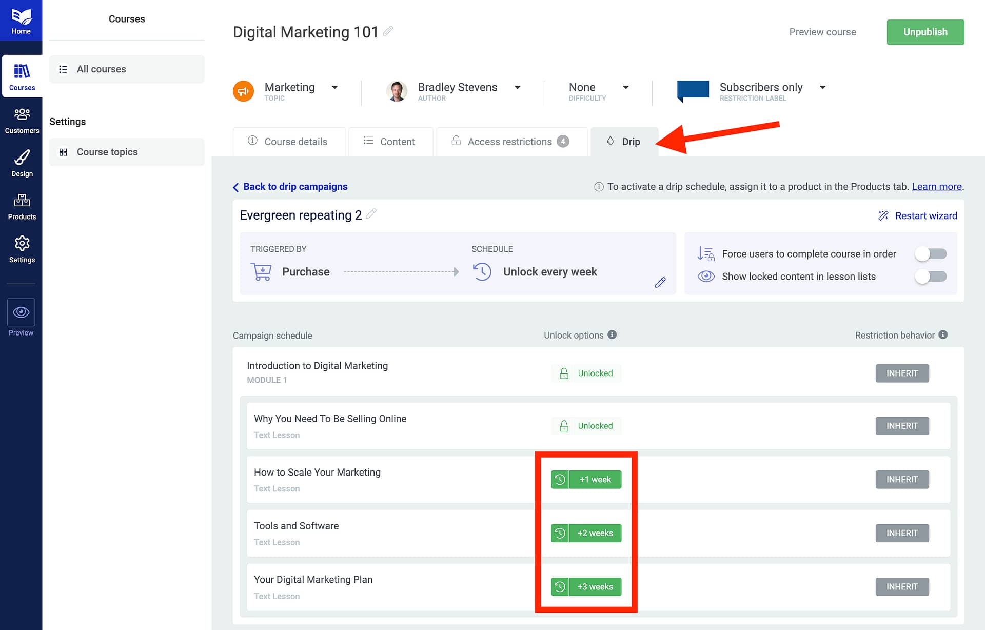 Drip Timeline Editor