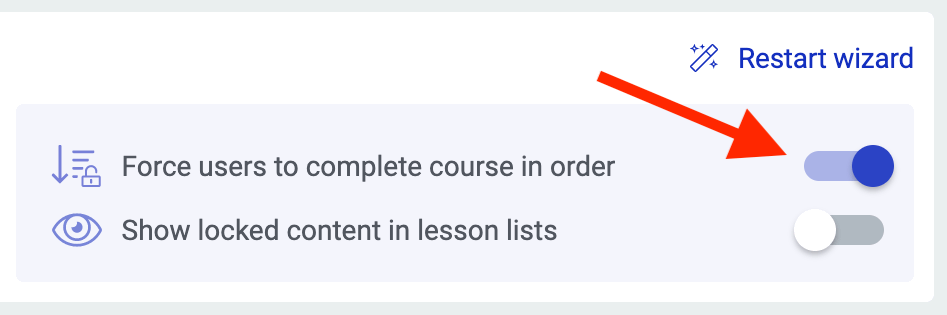 Force Users to Unlock Course in Order