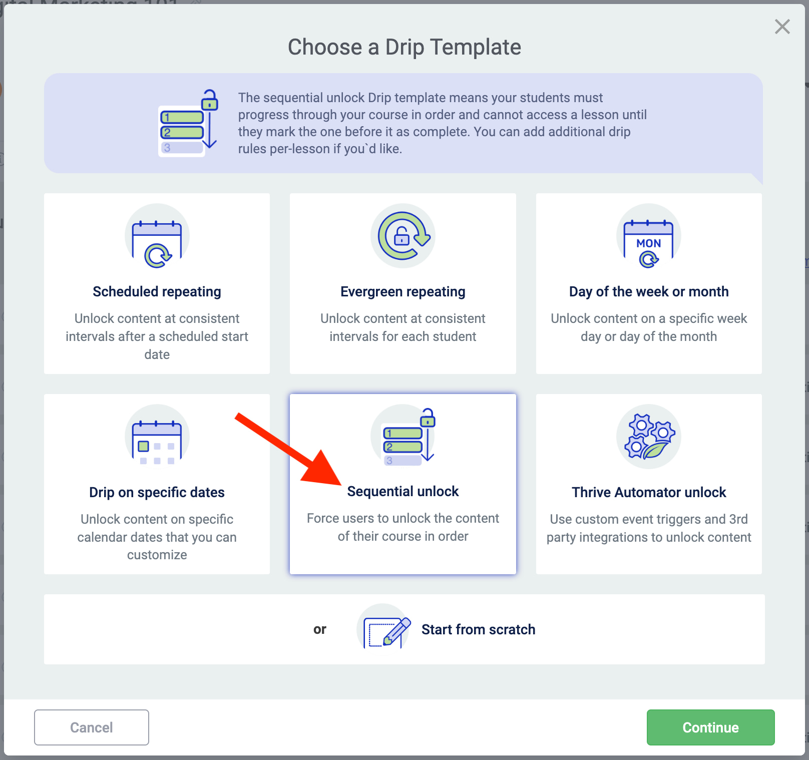 Sequential Unlock Template