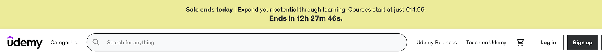 limited-time-sale-in-notification-bar Limited time notification bar