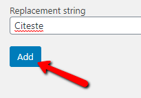 Click the blue Add button to save the translation