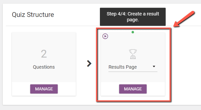 create-quiz-results-page
