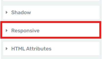 Responsive visibility toggle controls