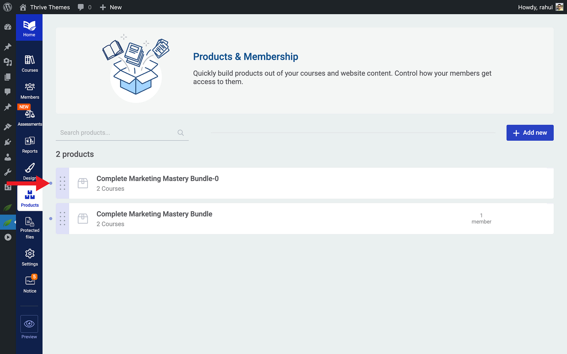 Configuring Product-Level Restriction Rules - product in Thrive Apprentice