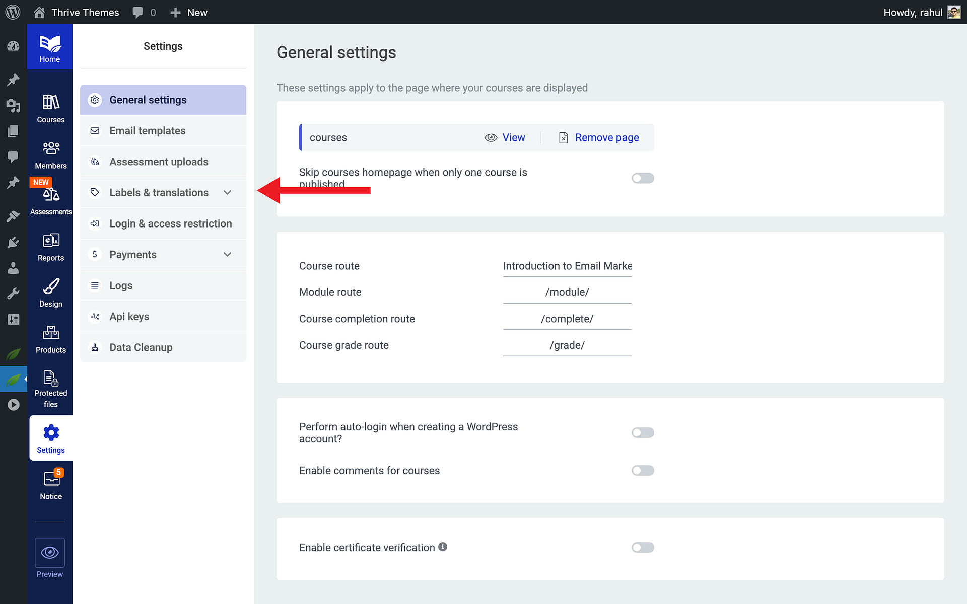 Customizing Dynamic Labels - On The Label Text You Want in Thrive Apprentice