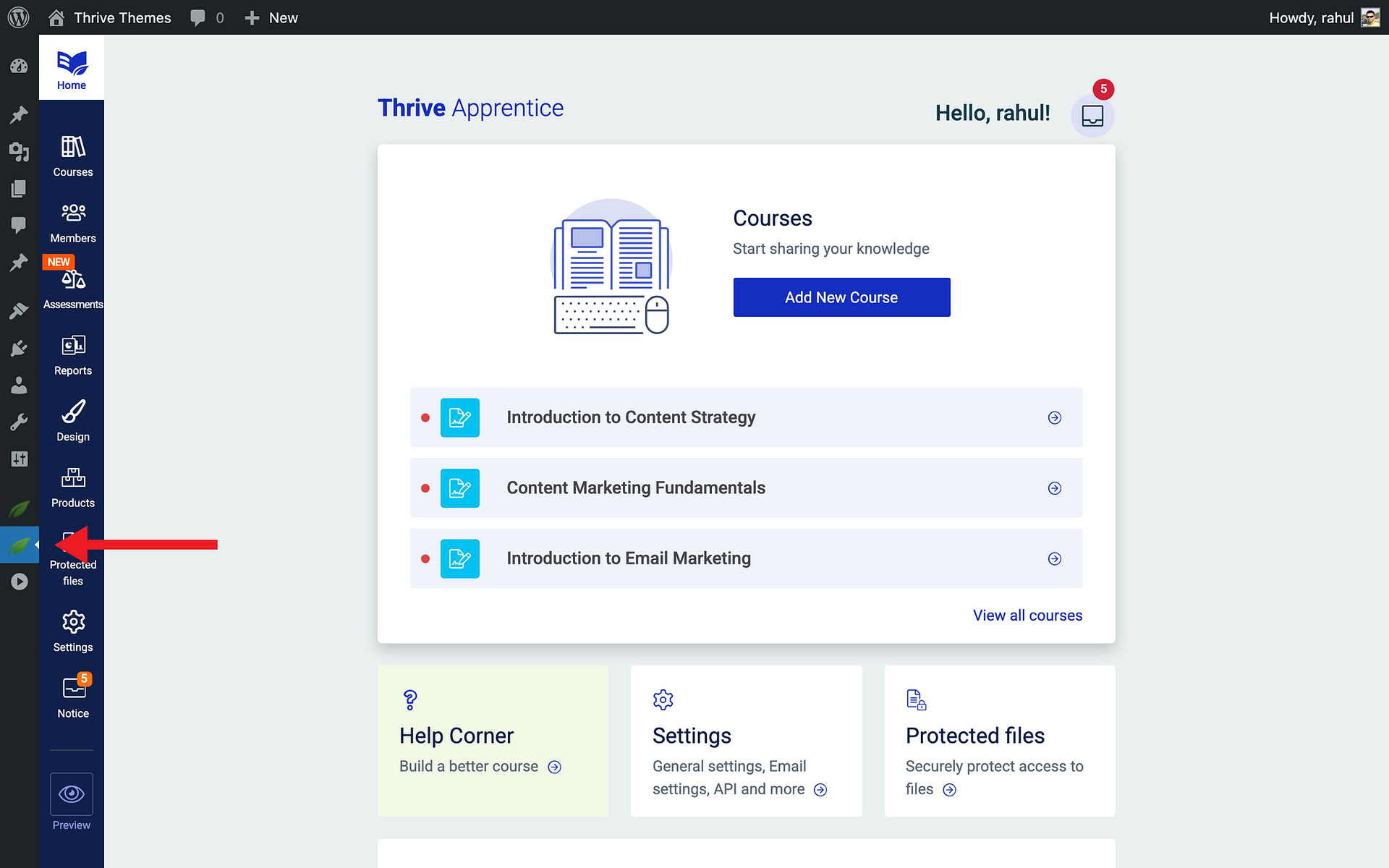 How to Change a Course's Status - Thrive Dashboard in Thrive Apprentice