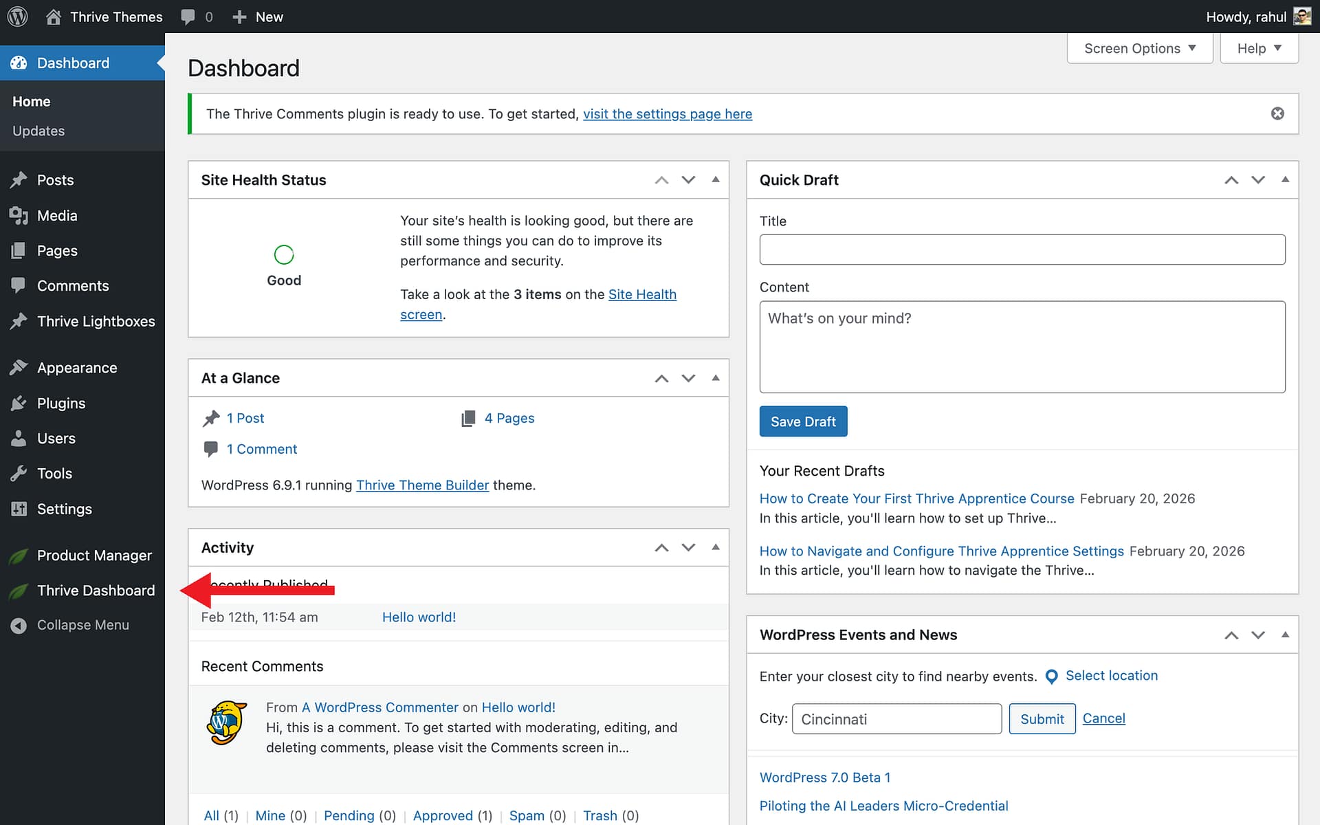 Restricting Access to a Course - Thrive Dashboard in Thrive Apprentice