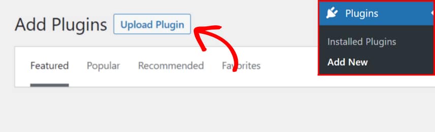 Choosing to add a new plugin to a WordPress website