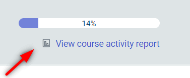 View course activity report link