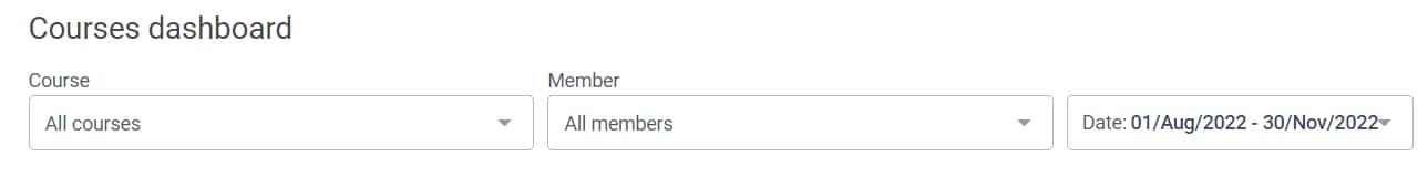 Report filtering options