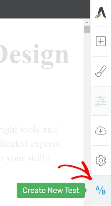 Create new A/B test