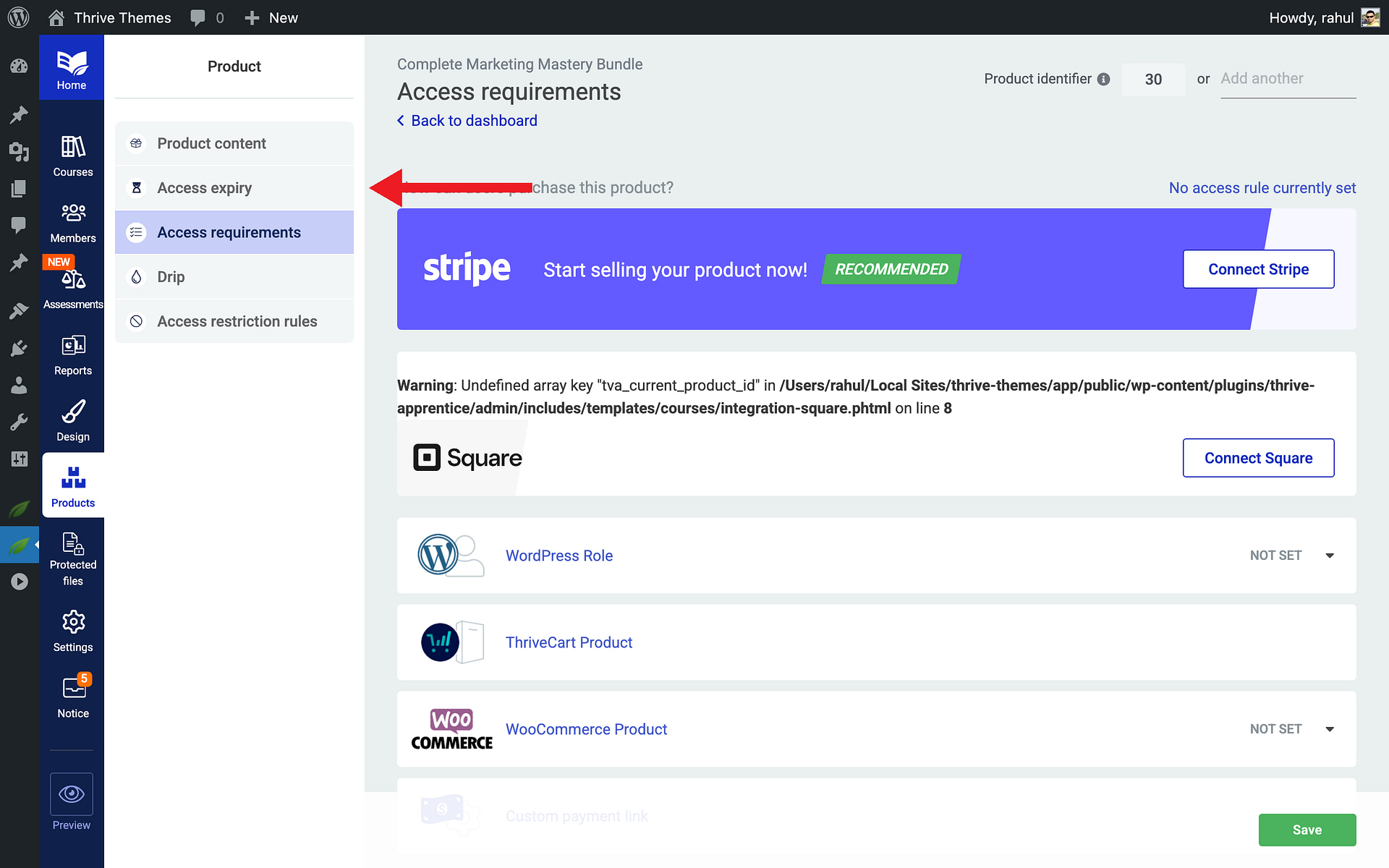 Configuring Access Rules - Access expiry in Thrive Apprentice