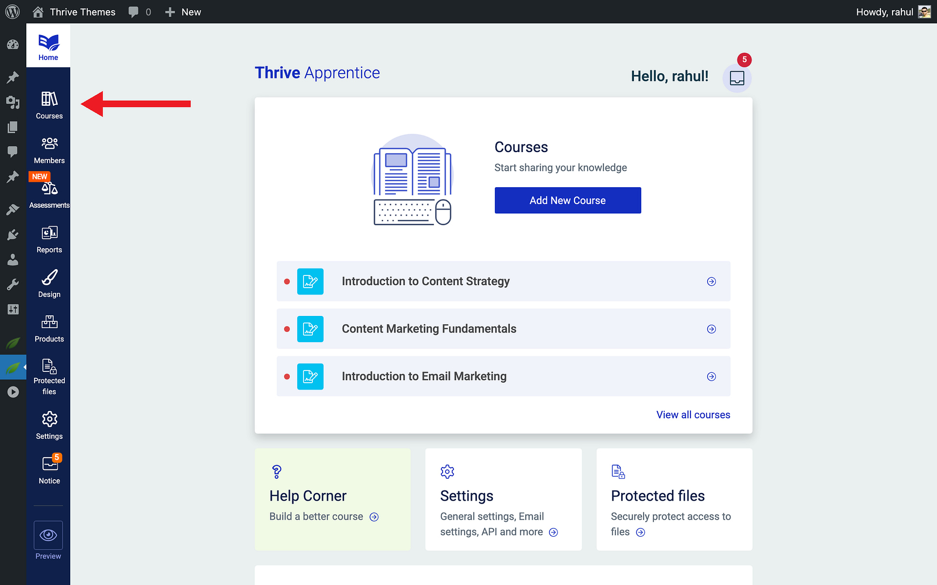 Step 1: Create Your Course Content - Courses in Thrive Apprentice