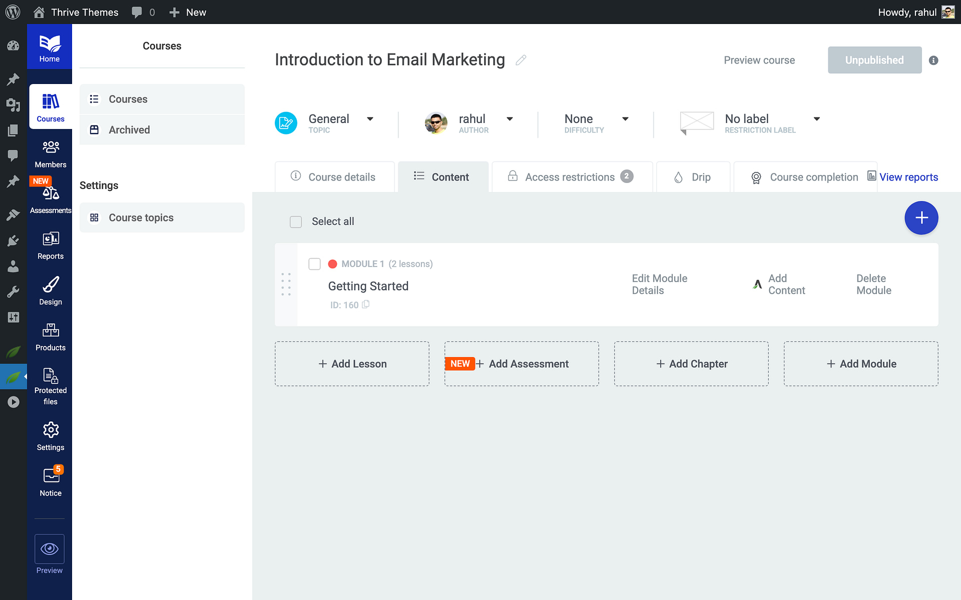 Step 1: Create Your Course Content - Modules in Thrive Apprentice