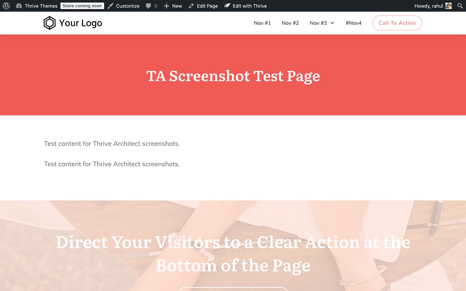 Desktop Preview -  in Thrive Architect