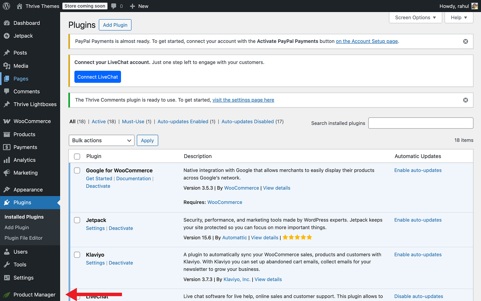 Updating Thrive Architect - Product Manager in Thrive Architect